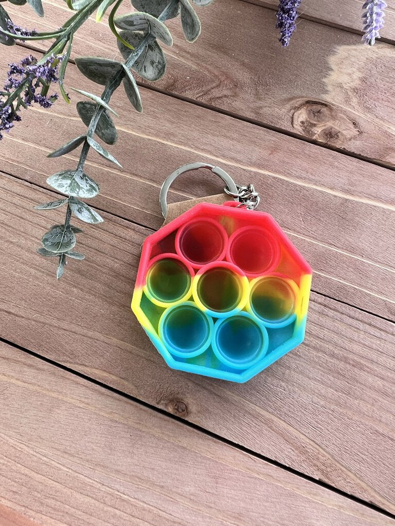 Octagon Popper Keychain