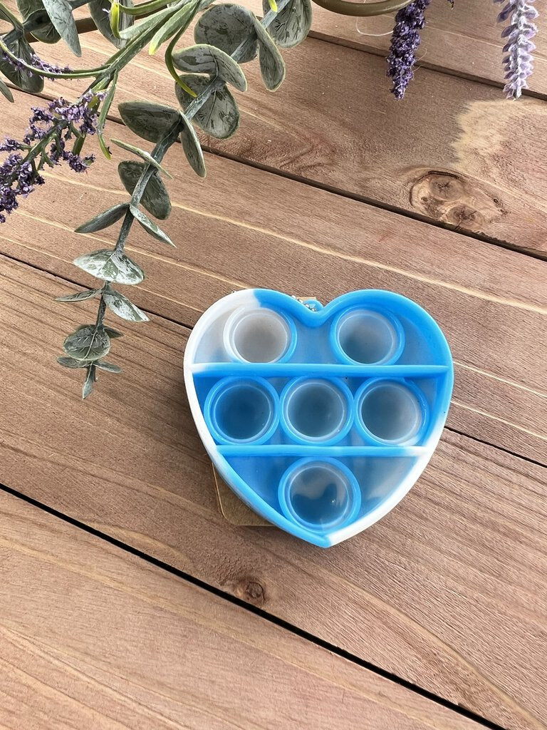 Blue Heart Popper Keychain