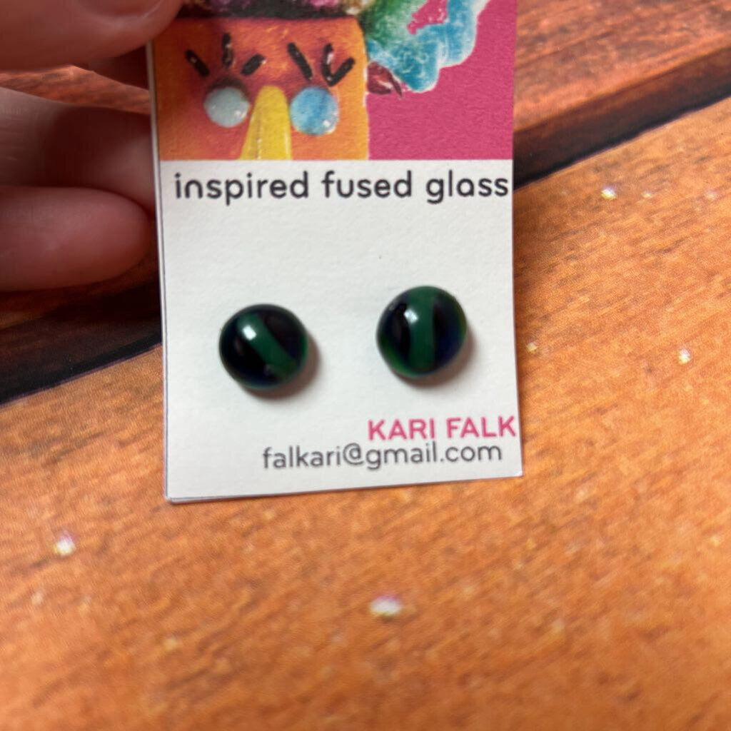 Black / Green Earring