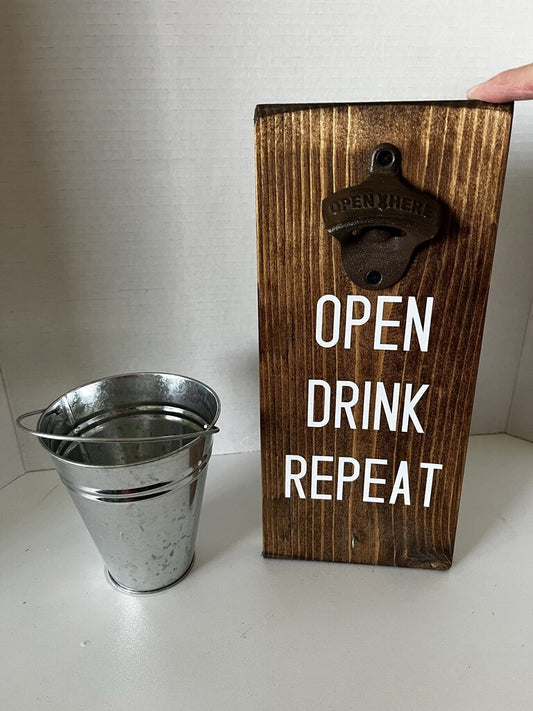 Open Drink Repeat bottle opener