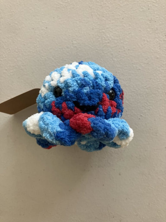 Red, White, and Blue Octopus