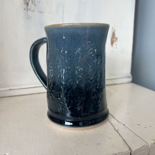 Blue textured mug