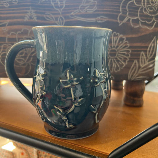 Blue flower mug