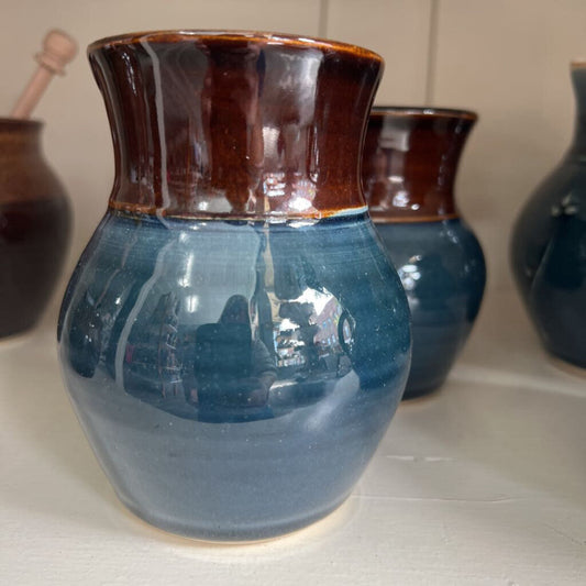 Blue/brown small vase