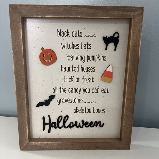 Black cats and witches hats... wood sign