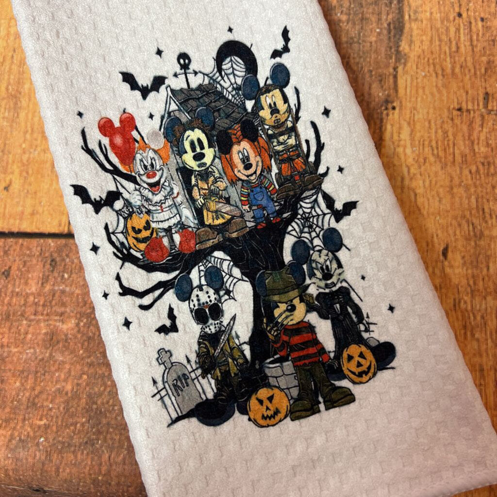 Mickey Movie Horror Tree Towel