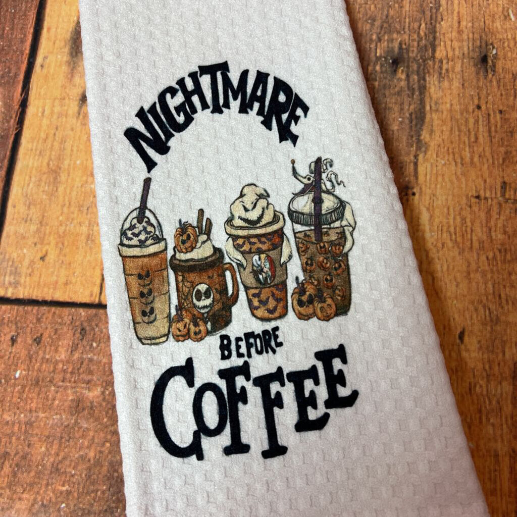 Nightmare before Coffee Towel