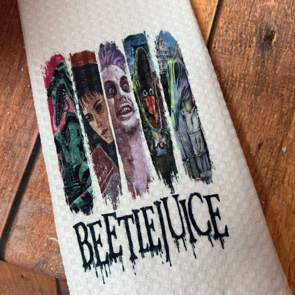 Beetlejuice 5 streamer towel