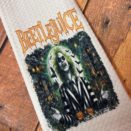 Beetlejuice Haunted House towel