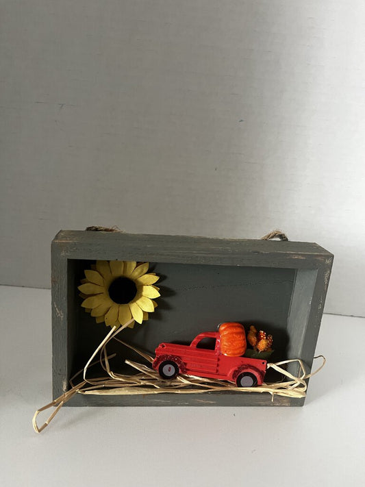 fall truck plaque