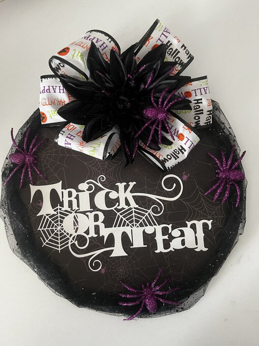 Halloween Spider Circle Doorhanger