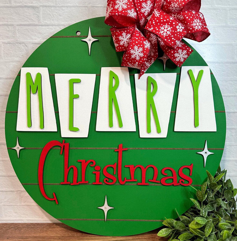 Retro Merry Christmas Sign