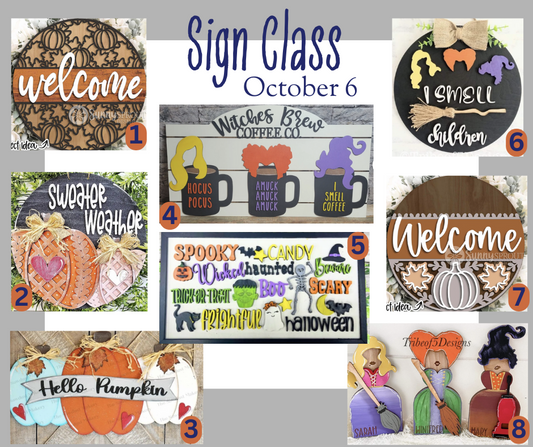 Clay it Forward Sign Class - October 6 @ 10am