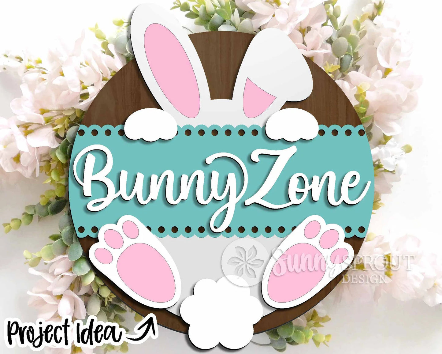 Bunny Zone Door Sign - April 4