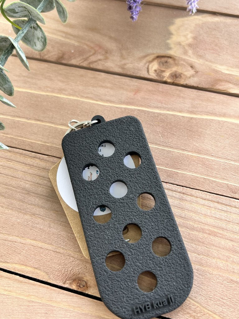 Black Croc Charm Keychain