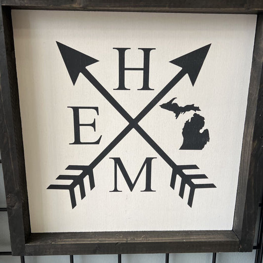 Michigan Home Arrow Sign