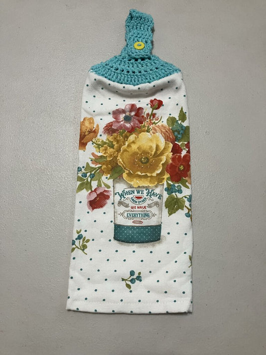 Flower Towel with Dots