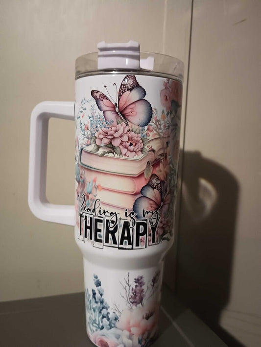 Reading is my Therapy 40oz Tumbler