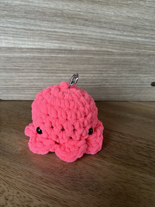 Mini hot pink octopus clip