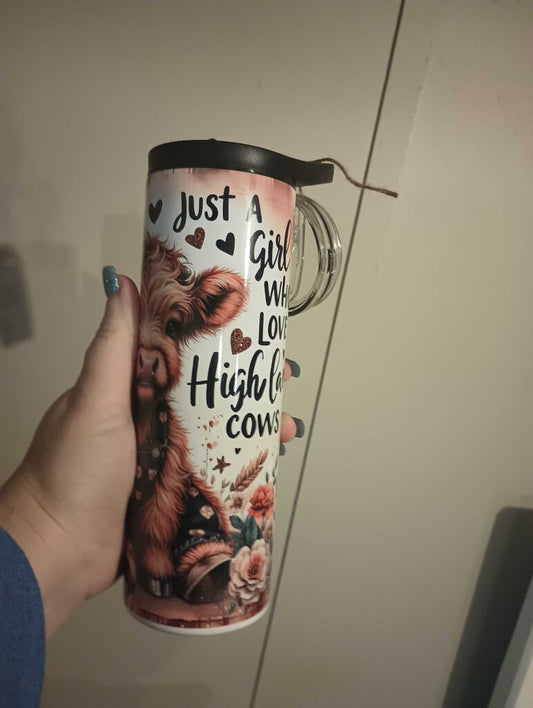 Just a girl who loves highland cows 20oz flip