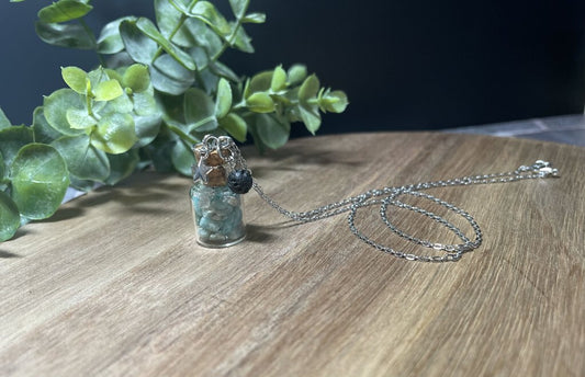 Amazonite bottle necklace